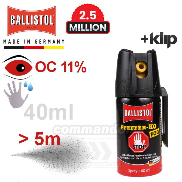 Obranný sprej Ballistol FOG 40ml Kaser Slzný sprej