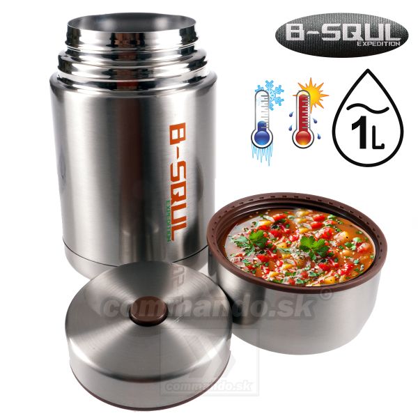 B-SQUL obedár Nerez Stainless Steel 1000ml