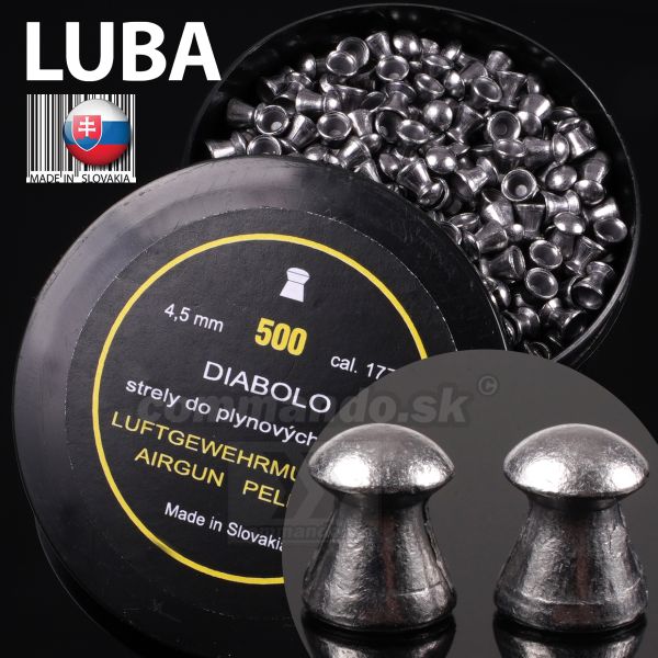 Diabolo guľaté LUBA Prešov 500ks 4,5mm Pellets Smooth