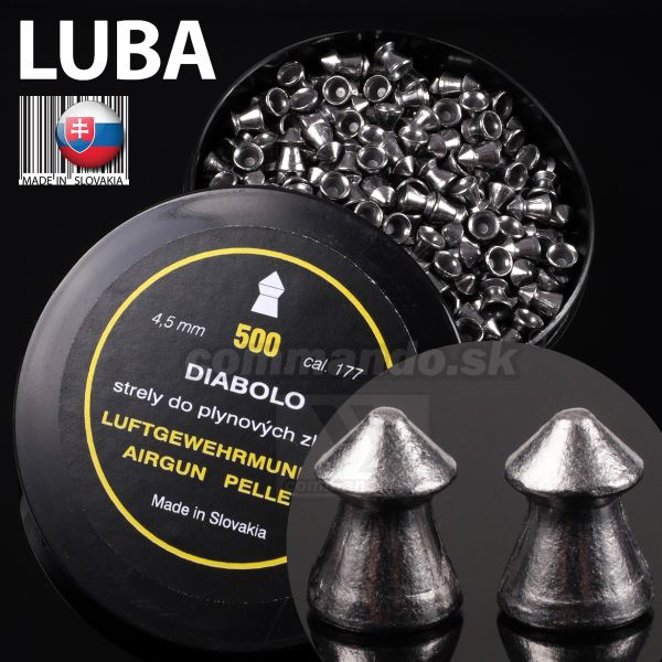 Diabolo špicaté LUBA Prešov 500ks 4,5mm Pellets Pointed