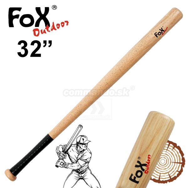 Baseball pálka Fox Outdoor prírodné drevo 32" 81cm