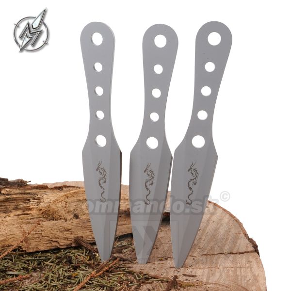 Martinez Albainox Vrhacie nože WHITE DRAGON THROWING KNIVES 3 kusy