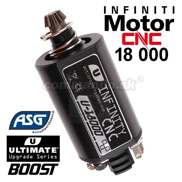 Vysokozáťažový CNC motor INFINITY U-18000 ASG short